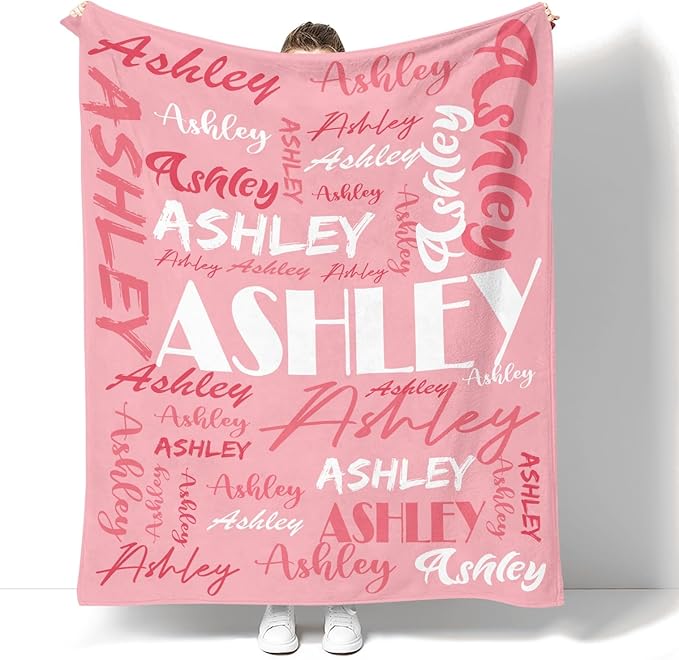 Dr.TOUGH Personalized Name Blanket Personalized Blanket for Adult Kids Flannel Customized Personalized Blankets and Throws