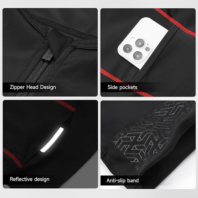 Santic Men's Triathlon Suit Sleeveless Skinsuit Padded Quick-Dry Swim Bike Run with Pockets