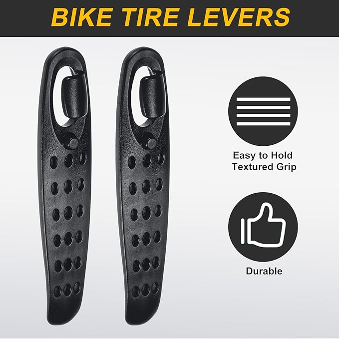 HARFINGTON Bicycle Tire Levers Ultra-Strong & Lightweight POM Tire Removal Tool Non-Slip Grip for Road Mountain Gravel Bikes
