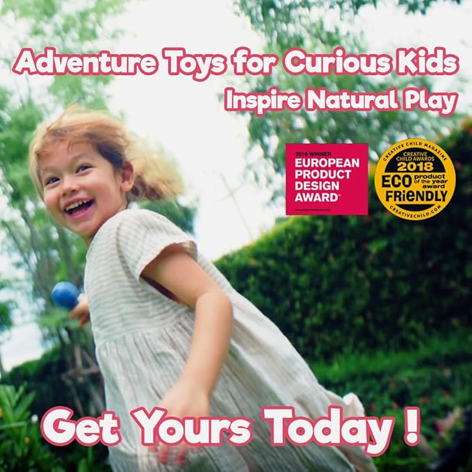 Nature Wooden Toys Locomo Family II Animal Figures Waldorf Open-Ended Educational Outdoor Play for Childs Learning & Creativity, Sensory for Kids 3 4 5 6 7+ Year Old, Montessori Toy Gifts (Set of 5)