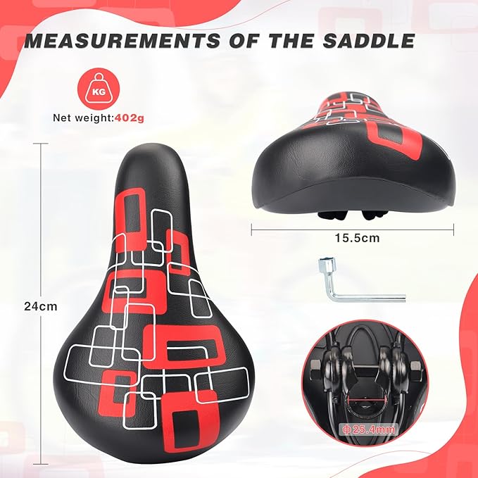 WEEROCK Kids Bike Seat, Child Bike Seats for 14" 16" 18" 20" 24" Kid Bicycle, Kids Bike Replacement Saddle for Boys Girls Bicycles