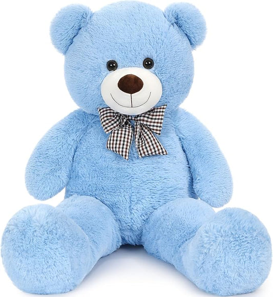 MaoGoLan Giant Teddy Bear Plush Toy - Ultra Soft & Cute Large Stuffed Animal 39 inches, Perfect for Baby Showers, Birthdays, Valentine’s Day Gifts (Kids, Couples, Family),Blue