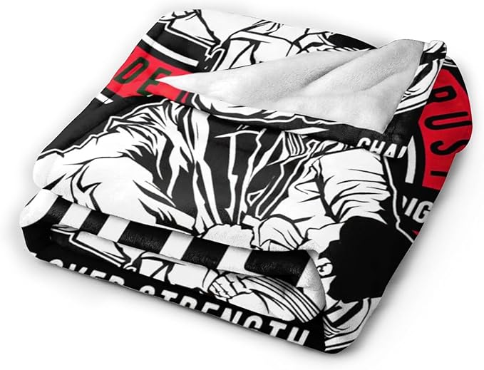 Jiu Jitsu Blanket Fleece Soft Warm Plush Jiu Jitsu Throw Blankets Lightweight Plush Fuzzy Cozy Blanket Gifts for Men Women Adults Suitable for Couch Sofa Bed 60"X50"