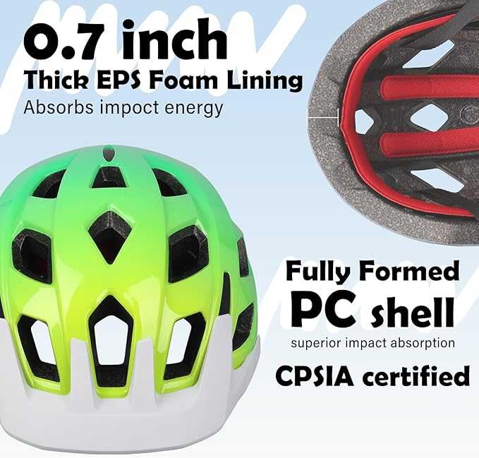 Kids Bike Helmet, 2 Size Adjustable for Youth Toddler Boys & Girls 3-5-8-10-12-14 Years, Child Helmets with Visor for Skating Cycling Scooter