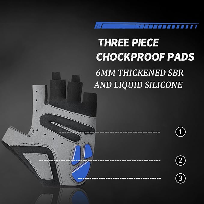 Cycling Gloves,Gel Padded Bike Gloves for Men Cycling,Anti-Slip & Shock-Absorbing Lightweight & Breathable Design Road Bicycle Half Finger for Women