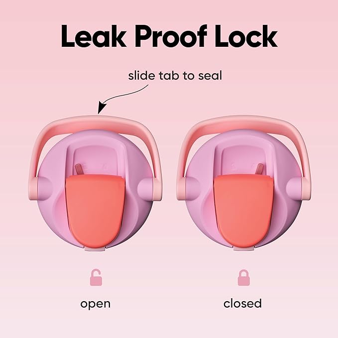 Owala FreeSip Sway Insulated Stainless Steel Water Bottle with Two-Way Spout, Built-In Straw and Bucket Handle, Made for Travel, School, and Sports, 40oz, BPA Free, Leak Proof, Pink Angel Food Cake