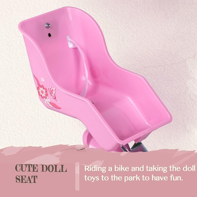 Glerc Sasha Girls Bike, 12-20 Inch Kids Bike for Children Ages 2-13 Years, Kids Bicycle with Doll-Seat & Basket & Training Wheels, Multiple Colors