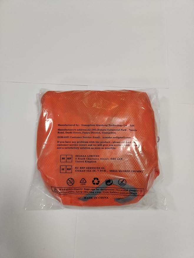 ZOMAKE Lightweight Packable Backpack, 35L Light Foldable Hiking Backpacks Water Resistant Collapsible Daypack for Travel(Orange)