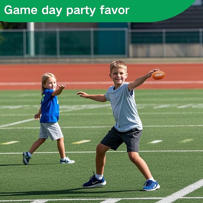 ALISSAR 6-Pack 5.7" Mini Football Stress Balls, Mini Foam Footballs for Football Party Superbowl Decoration, School Carnival Reward