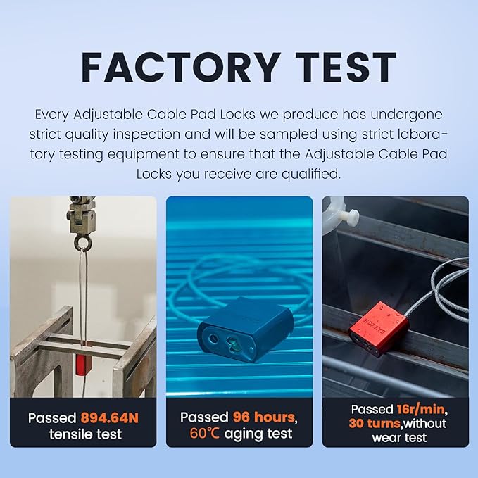 Adjustable Cable Locks with 3 Keys | L 3.28ft x D 1/6in Aluminum Steel Cable Padlock for Bikes, Gate, Lockers & Outdoor Gear | Keyed Different & Red