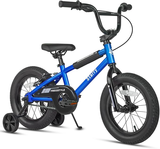 12 14 16 18 Inch Kids Bike BMX Style Bicycle with Training Wheels Coaster Brake for 2-10 Years Old Toddlers Boys Girls Multiple Colors