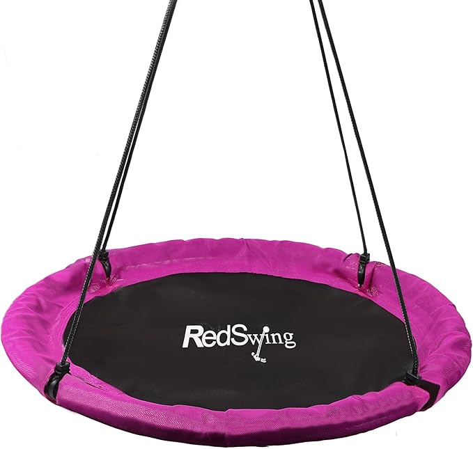 RedSwing 43" Flying Saucer Swing for Kids Outdoor, Large Round Tire Swings for Trees and Swingset, Strong Heavy Duty for Outside Playground,500LBS Weight Capacity, Purple