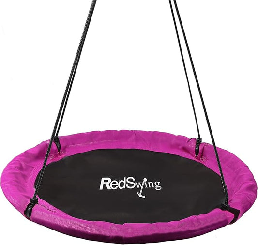 RedSwing 43" Flying Saucer Swing for Kids Outdoor, Large Round Tire Swings for Trees and Swingset, Strong Heavy Duty for Outside Playground,500LBS Weight Capacity, Purple