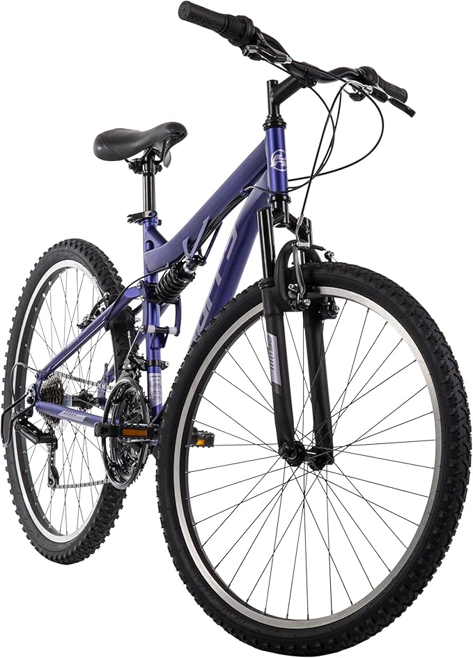 Huffy Stone Mountain Hardtail Mountain Bike for Boys/Girls/Men/Women, 20"/24"/26" Sizes, 6 or 21 Speed Shimano Twist Shifting, Front or Dual Suspension, Comfort Saddle, Sleek Colors