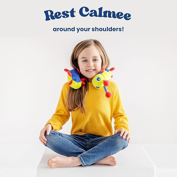 Calmee The Caterpillar Weighted Sensory Plush Toy for Kids, Breathing Exercise and Mindfulness Tool for Focus and Emotional Regulation, SEL Classroom or Home Toy, Soft and Washable – MESH Accredited