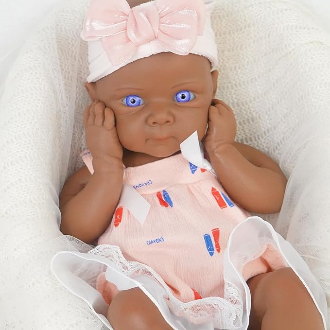 19.69 in Full Silicone Reborn Baby Dolls, 1:1 Lifelike Newborn Dolls Non Vinyl Realistic Reborn Toddler Dolls Boy Washable Sleeping Doll