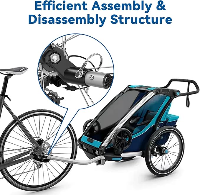 Bike Trailer Hitch - Coupler Hitch for Instep and Schwinn Bike Trailers, Removable Bike Trailer Attachment Connector Parts for Dog/Kid Trailers, General Use