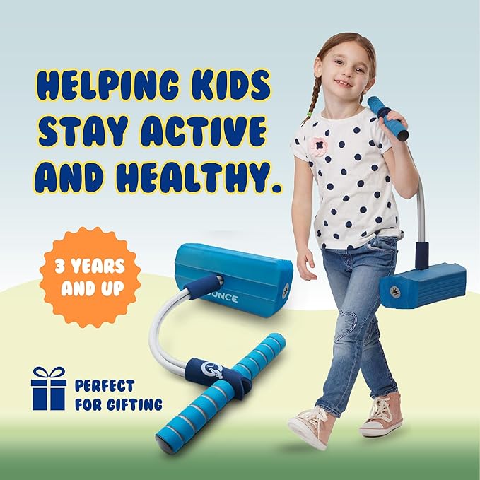 New Bounce Pogo Stick for Toddlers - Foam Jumper for Age 3,4,5,6,7,8 - Outdoor Jumping Toys - Birthday Gift for Toddler Girls and Boys