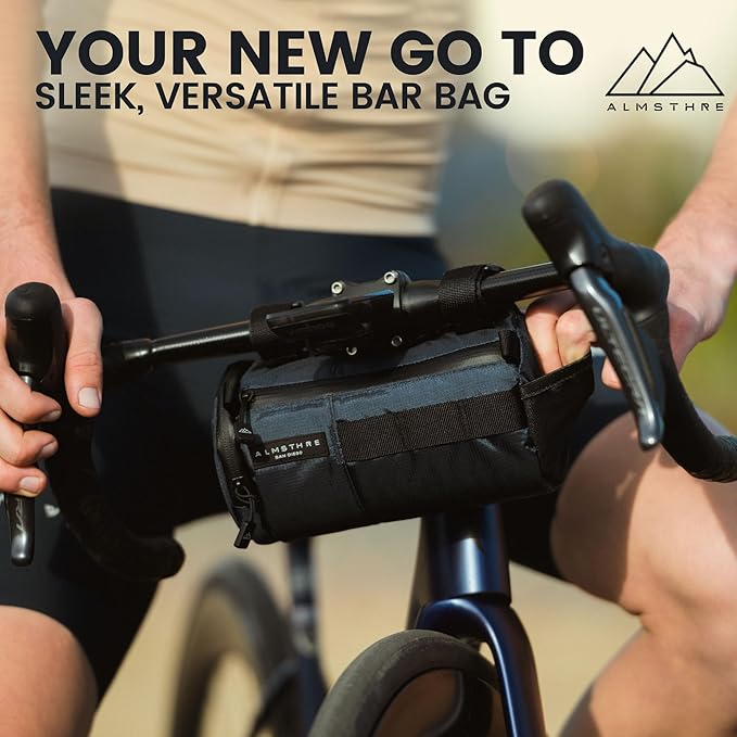 Signature Bar Bag – Cosmic Blue | Hard-Shell Bike Handlebar Bag with Waterproof Zippers & Adjustable Straps | Lightweight Bicycle Handlebar Bag, Compatible with Road, Gravel & MTB Bikes