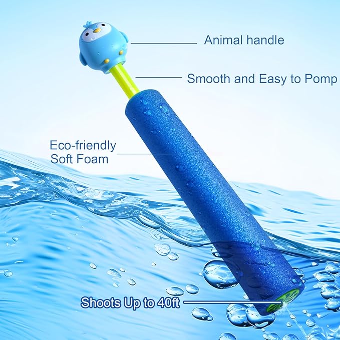 Water Squirters for Kids Water Guns Toys for Toddlers Durable Water Soaker Blaster Toys Water Squirter Shooter for Summer Outdoor Game Pool Beach Party (6 Pcs)