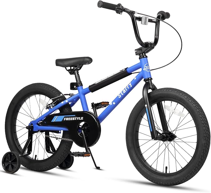 12 14 16 18 Inch Kids Bike BMX Style Bicycle with Training Wheels Coaster Brake for 2-10 Years Old Toddlers Boys Girls Multiple Colors