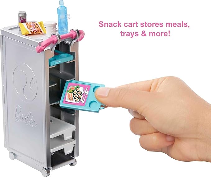 Barbie Dreamplane Airplane Toys Playset with 15+ Accessories Including Puppy, Snack Cart, Reclining Seats and More (Amazon Exclusive)