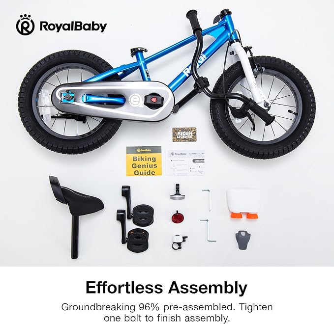 RoyalBaby Kids Bike EZ Freestyle Training Free Balance to Pedal Easy Learning Bicycle, 12-18 Inch for Toddlers to Big Kids