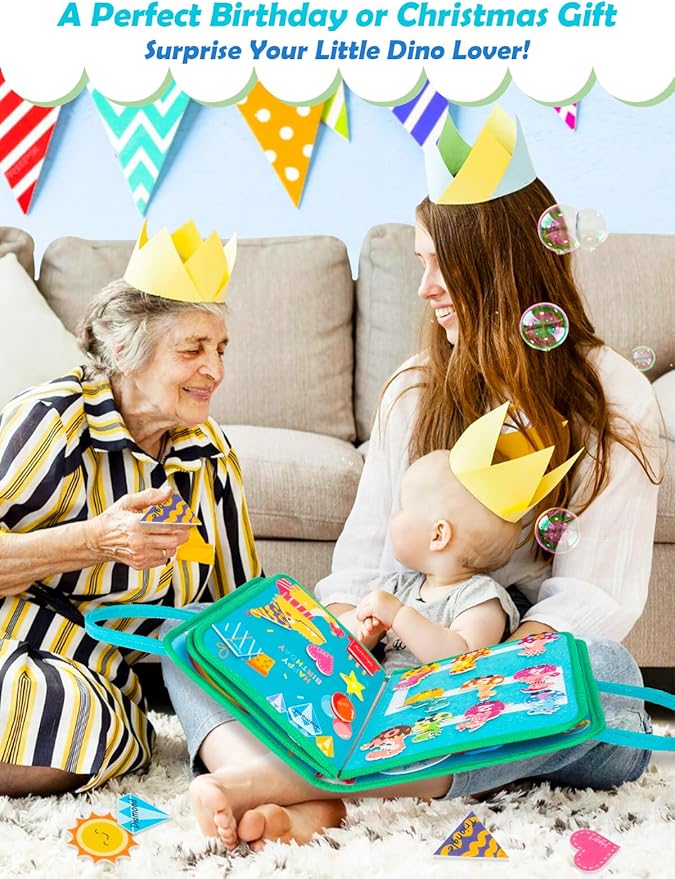 Montessori Busy Board for Toddlers 2-4 Years Old | Sensory Learning Toys for 2 Year Old Boys | Airplane Car Travel Busy Book, Educational Activities Toy for Birthday