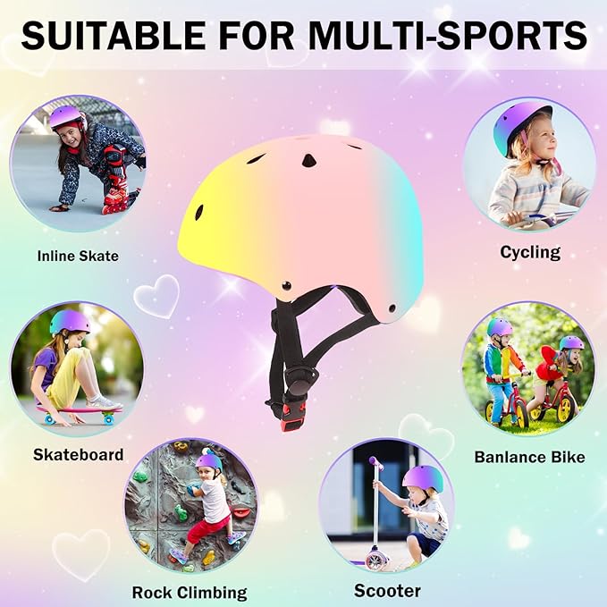 Kids Bike Helmet for 2-3-5-8-14 Ages Girls,Boys,Toddler,Kids and Youth, Ventilation and Impact Resistance Toddler Bike Helmet for Multi-Sport Bicycle Scooter Inline Roller Skate and Skateboarding