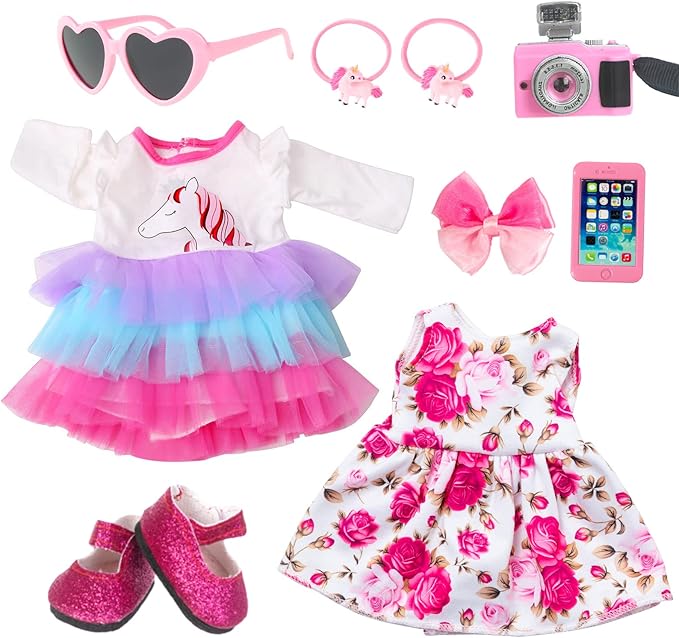 ZNTWEI 14.5 Inch Black Baby Doll and Clothes Accessories Set Handmade Braid Hair African American Baby Doll Gifts for Kids Aged 2 3 4 5 6 7 Years Girls