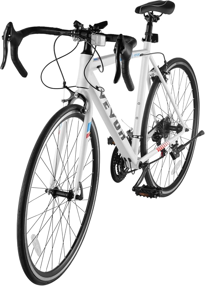 VEVOR Road Bike, 700C Wheels Racing Bike, Shimano Drivetrain City Commuter Road Bicycle, Urban Adult Sport Bicycle with Drop Bar, for Men and Women