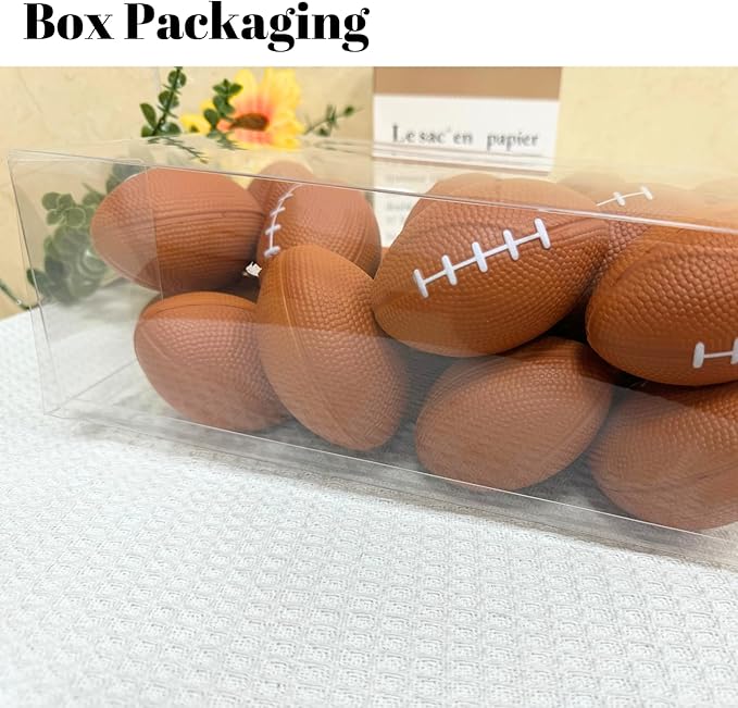 ALISSAR 20-Pack 3.4" Mini Football Stress Balls, Mini Foam Footballs for Football Party Superbowl Decoration, School Carnival Reward Gift