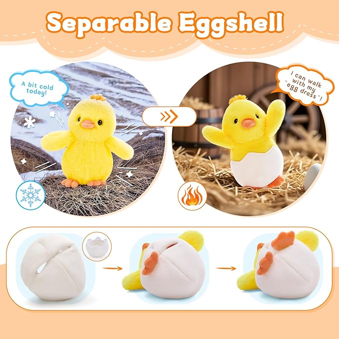 MaoGoLan 6 Pack Stuffed Farm Animals Bulk Plush Horse Cow Sheep Pig Chicken Bunny Farm Animal Toys Set for Kids Party Favors Decorations Christmas Valentine's Day Easter Birthday Gifts