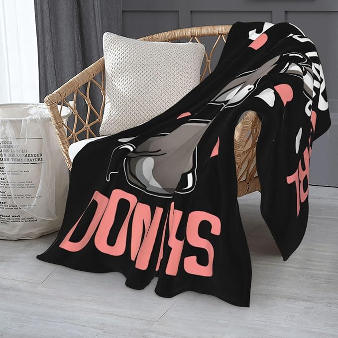 Cute Donkey Blanket Just A Girl Who Loves Donkeys Throw Blankets for Girls Boys Kids Plush Cozy Flannel Fleece Ultra Soft Fuzzy Animal Party Blanket 60"X50"