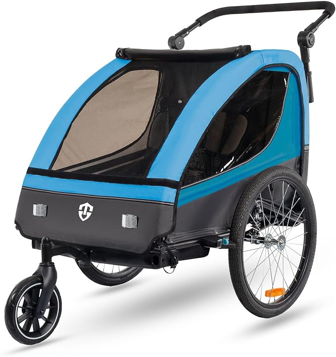 TIGGO VS Suspension Bike Trailer & Stroller 2 in 1 Double Seat for Toddlers, Kids, Child Bicycle Carrier Jogger