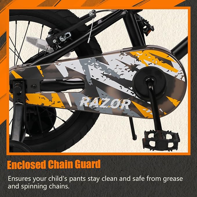 Glerc Kids Bike for Ages 1-8 Years Old, 12-16 Inch BMX Style Kids Bicycle with Training Wheels, Boys Bike for Children and Toddler, Multiple Colors