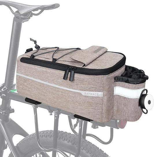 RAYMACE Bike Rear Rack Bag with Tail Light, Bike Truck Cooler Bag for Warm or Cold Items