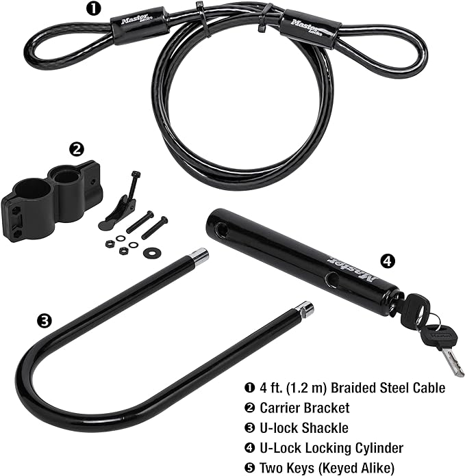 Master Lock 7.25" U Lock with Looped End Cable