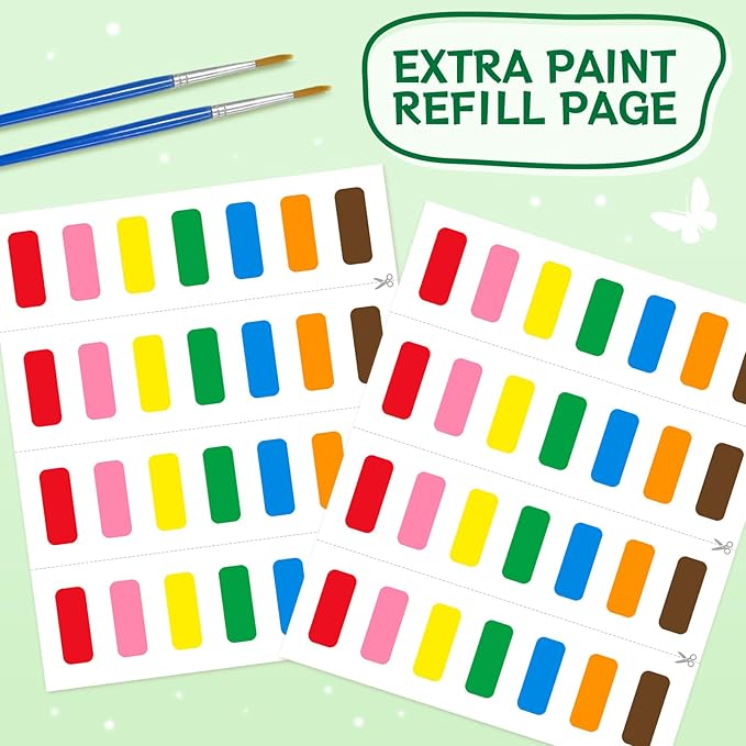 Paint with Water Coloring Books for Toddlers,Animal Theme Mess Free Watercolor Painting Papers for Kids Water Color Paint Kit Art Craft Gift for Ages 1-3, 4-8