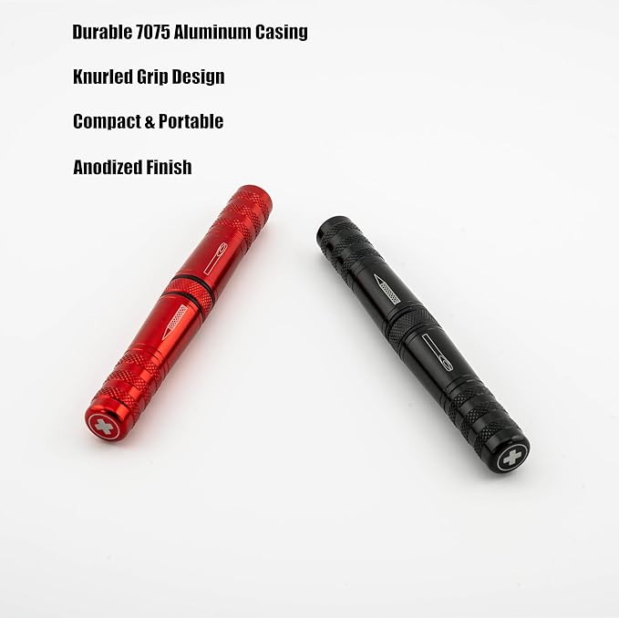 Tubeless Tire Repair Kit – Ultra-Light MTB & Road Bike Flat Fix – 7075 Aluminum Plug Tool with Reamer – 10 Tire Bacon Strips – Easy Compact Bike Repair Kit