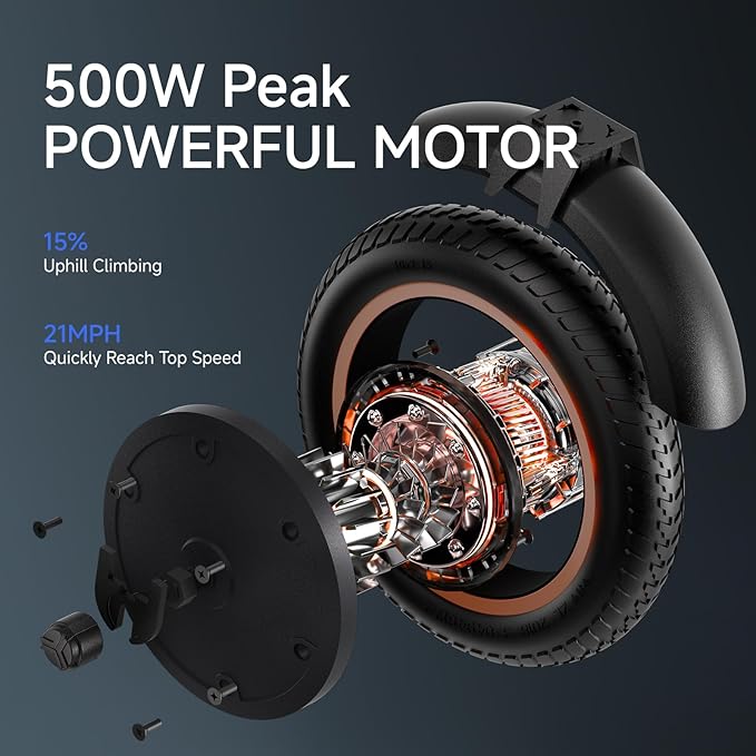 Electric Scooter for Adults, 30-32Miles Long Range Electric Scooters, 500W-750W Motor & 21-25MPH Adults Commuting Scooters, 10" Tires, Lightweight Foldable E-Scooter with Turn Signals