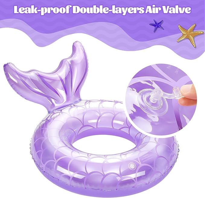 MoKo Inflatable Swimming Ring, Cute Pool Float Tube Decorations Swim Tubes Outdoor Pool Beach Water Floats Party Supplies Floaties
