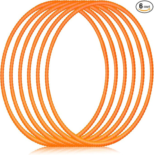 Shappy 6 Pcs Exercise Hoop Detachable Adjustable Plastic Toy Playground Toys Colored Hoop Circles for Teens Games Gymnastics Dog Agility Equipment Party Decor