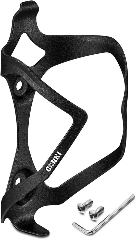 Bike Water Bottle Holder Bicycle Cage for Mountain Road MTB Gravel Adult Bikes Cycling Universal Carrier Rack 1 Pack Aluminum Alloy Ultralight Kettle Drink Accessories Black