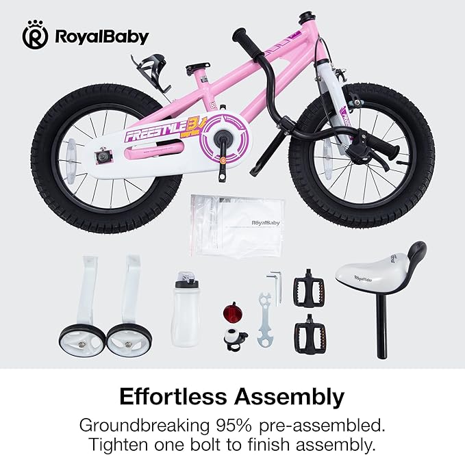 RoyalBaby Kids Bike EZ Balance to Pedal Dual Handbrake Toddlers Boys Girls Bicycle 12-20 Inch for Age 3-10 Years