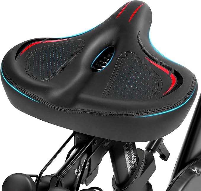 Oversized Bike Seat for Peloton Bike & Bike+, Wide Bicycle Saddle Replacement Compatible with Peloton, Exercise or Road Bikes, Seat Cushion for Men & Women