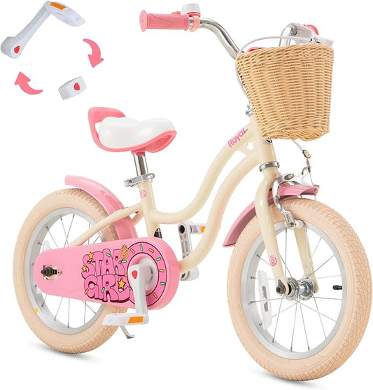 RoyalBaby Girls Bike Classic & EZ Kids Bike, Balance and Pedal Bicycle, 12 14 16 18 20 Inch Toddlers to Big Kids 3-10 Years