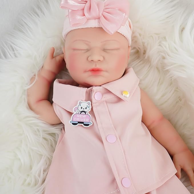 20.67 in Full Silicone Reborn Baby Dolls, 1:1 Lifelike Newborn Dolls Non Vinyl Realistic Reborn Toddler Dolls Boy Washable Sleeping Doll