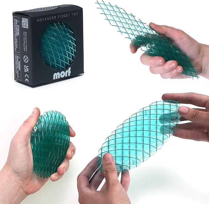 Morf Fidget Worm Toy - Flexible 3D Sensory Slug Figgy Toy for Kids, Teens, and Adults – Stretchy, Quiet, Stress and Anxiety Relief, Focus - For Play, School, Work Gifts, Great For Classroom and Office