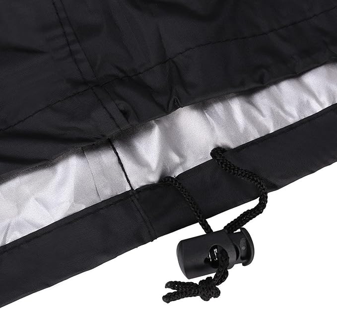 Exercise Bike Cover, Upright Cycling Protective Cover Stationary Bike Cover for Indoor & Outdoor, Dustproof Waterproof Fitness Bicycle Cover with Drawstring, Black, 56x49x23 In